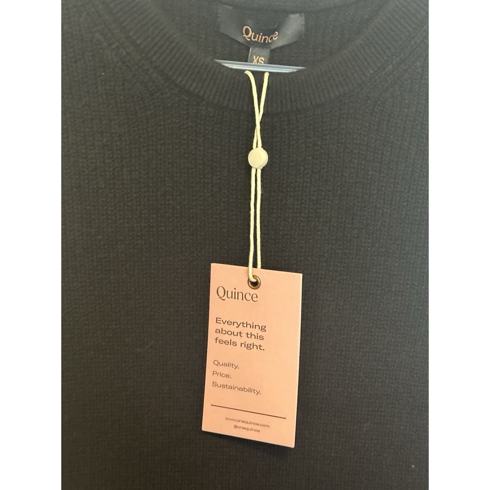 Quince 100% Mongolian Cashmere Sleeveless Midi Knit Sweater Dress Black XS NWT - Picture 5 of 9